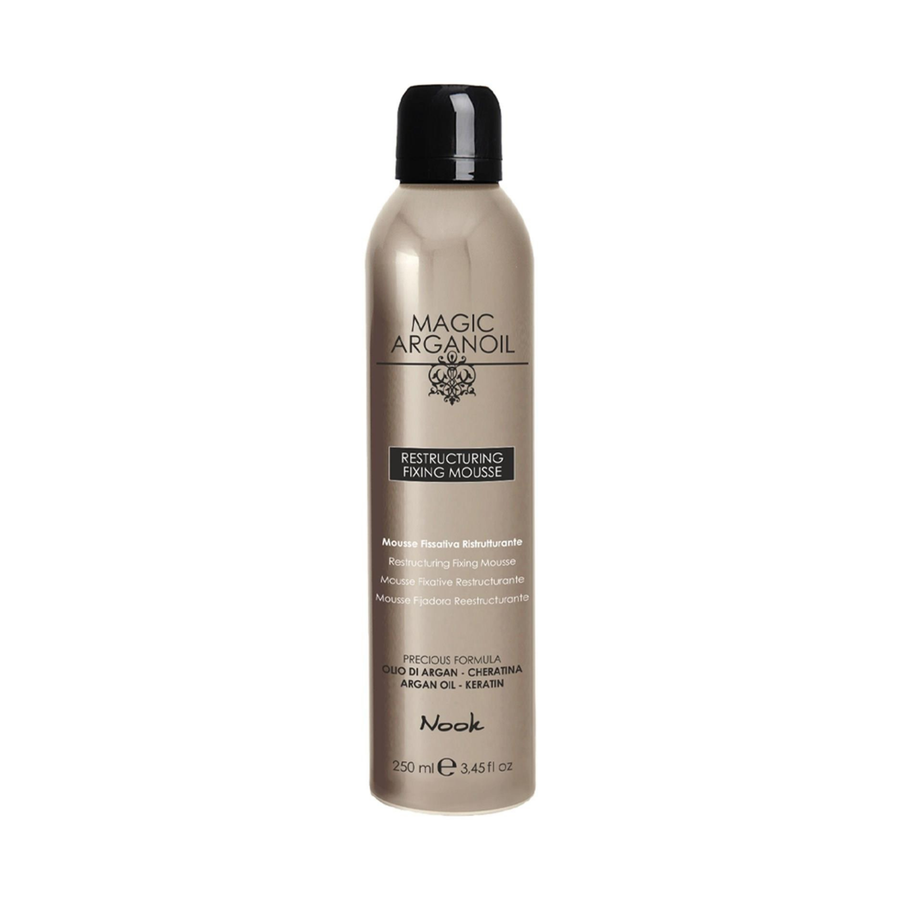 Nook Magic Arganoil Yıpranmış Saçlar İçin Onarıcı Sabitleyici Şekillendirici Argan Yağlı Saç Köpüğü 250ml