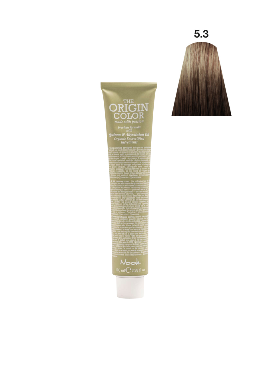 Nook Origin Color Profesyonel Saç Boyası 100ml- Açık Altın Kahve / Altın Kestane (5.3-DORE KAHVE)