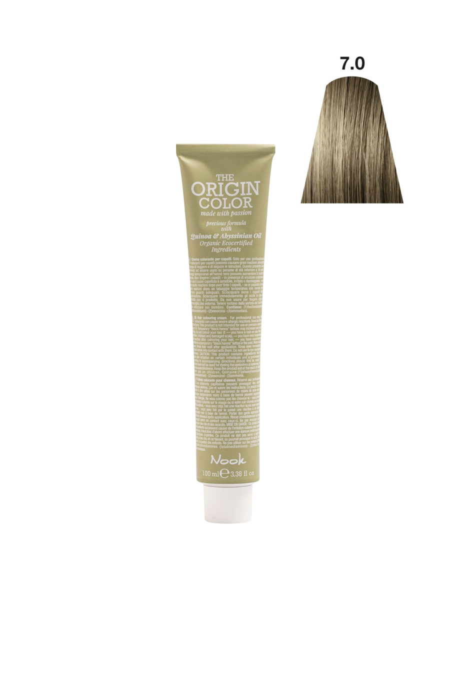Nook Origin Color Profesyonel Saç Boyası 100ml-Klasik Doğal Kumral/Ana Renk(7.0-ORTA DOĞAL KUMRAL)