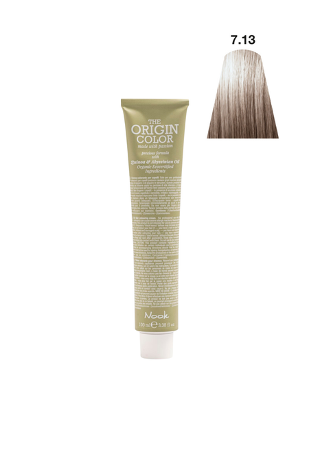Nook Origin Color Profesyonel Saç Boyası 100ml - Klasik Orta Bej Kumral(7.13 - SOĞUK DORE KUMRAL)