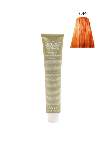 Nook Origin Color Profesyonel Saç Boyası 100ml - Gerçek Yoğun Ateş Bakırı (7.44 - ATEŞ BAKIR)