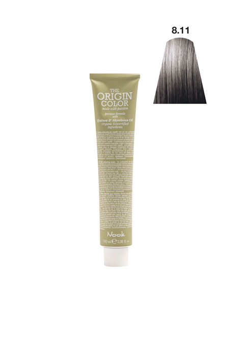 Nook Origin Color Profesyonel Saç Boyası 100ml - Yoğun Küllü Açık Kumral(8.11 - SOĞUK KÜLLÜ KUMRAL)