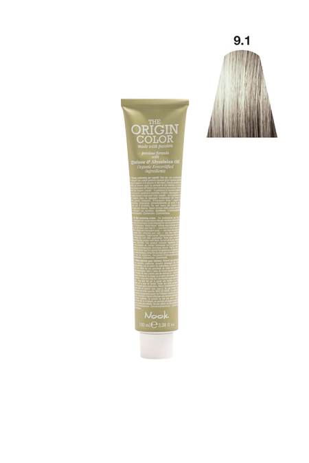 Nook Origin Color Profesyonel Saç Boyası 100ml - Açık Küllü Platin Sarı (9.1 - KLASİK KÜLLÜ SARI)