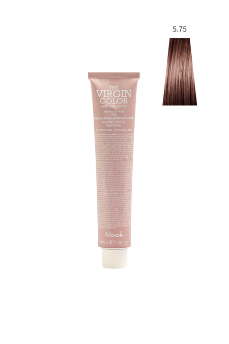 Nook Virgin Color Profesyonel Saç Boyası 100ml-Açık Çikolata/Sıcak Kestane Kahve(5.75-CHOCO TÜRK KAHVESİ)