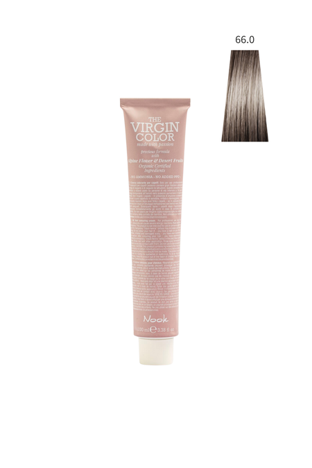 Nook Virgin Color Profesyonel Saç Boyası 100ml-Yoğun Koyu Kumral/Beyaz Kapatıcı(66.0-INTENSE KESTANE)