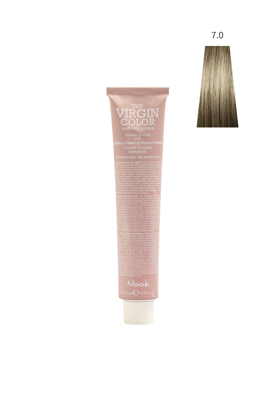 Nook Virgin Color Profesyonel Saç Boyası 100ml - Doğal Kumral / Kumral  (7.0  - NATURAL DOĞAL KUMRAL)