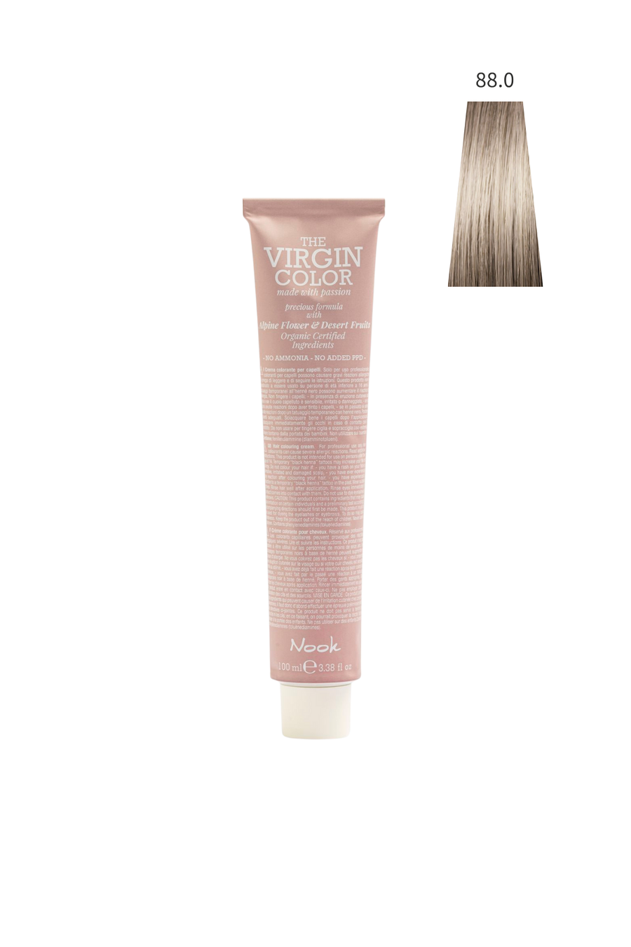 Nook Virgin Color Profesyonel Saç Boyası 100ml-Yoğun Açık Kumral/Beyaz Kapatıcı(88.0-INTENSE AÇIK KUMRAL)