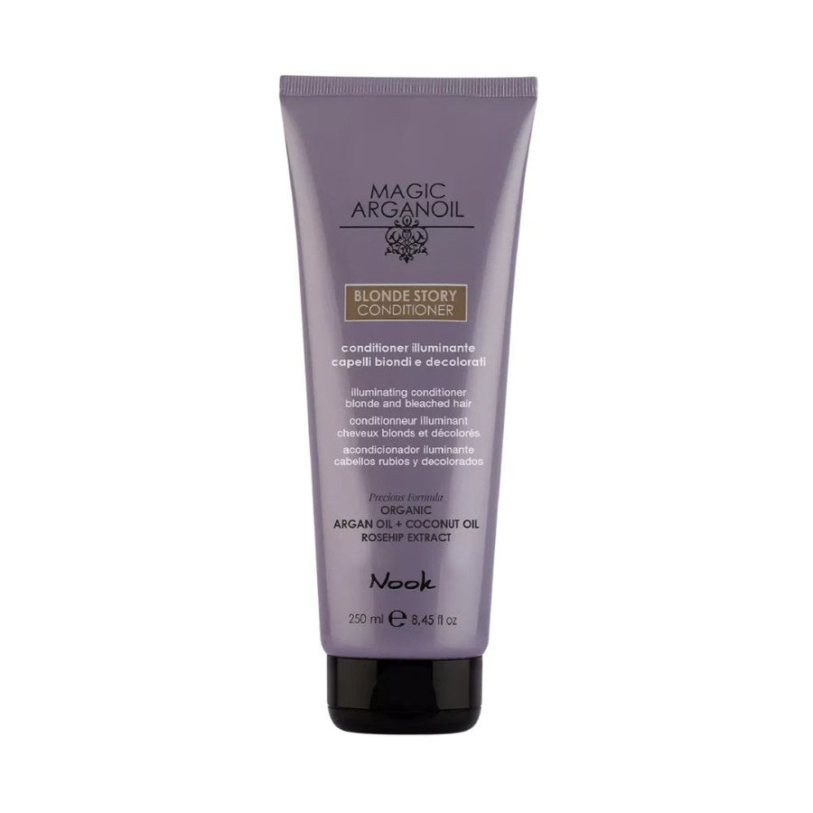 Nook Blonde Story Sarı Gri Saçlar İçin Koruyucu Parlaklık Argan & Kuşburnu Özlü Sülfatsız Saç Kremi 250ml
